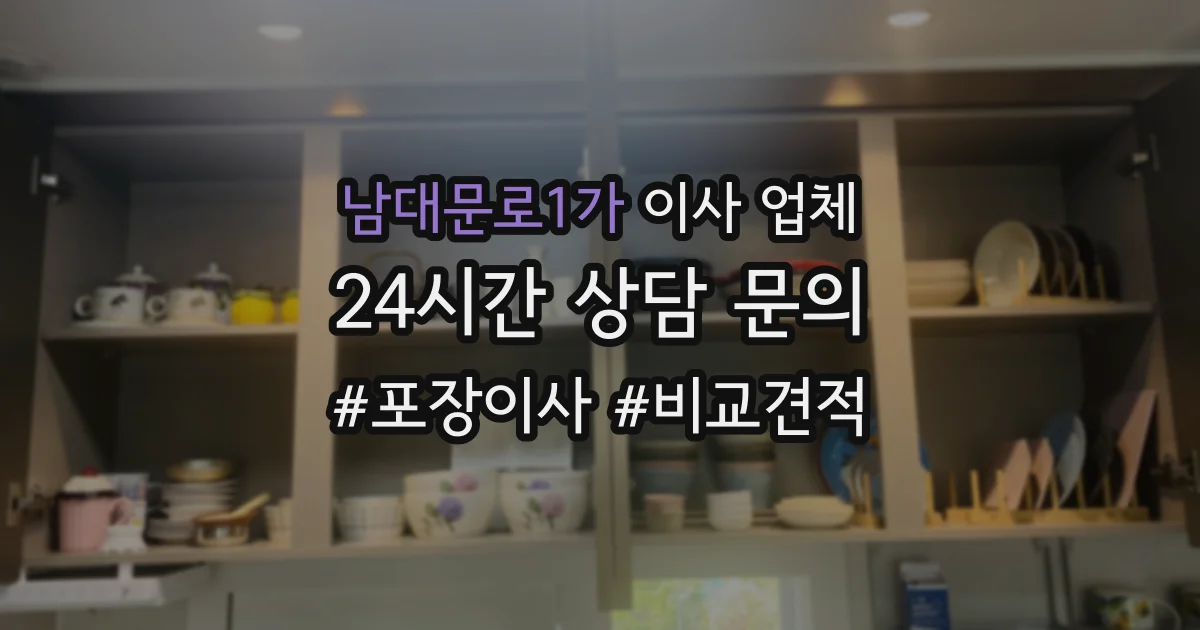남대문로1가 이사 업체