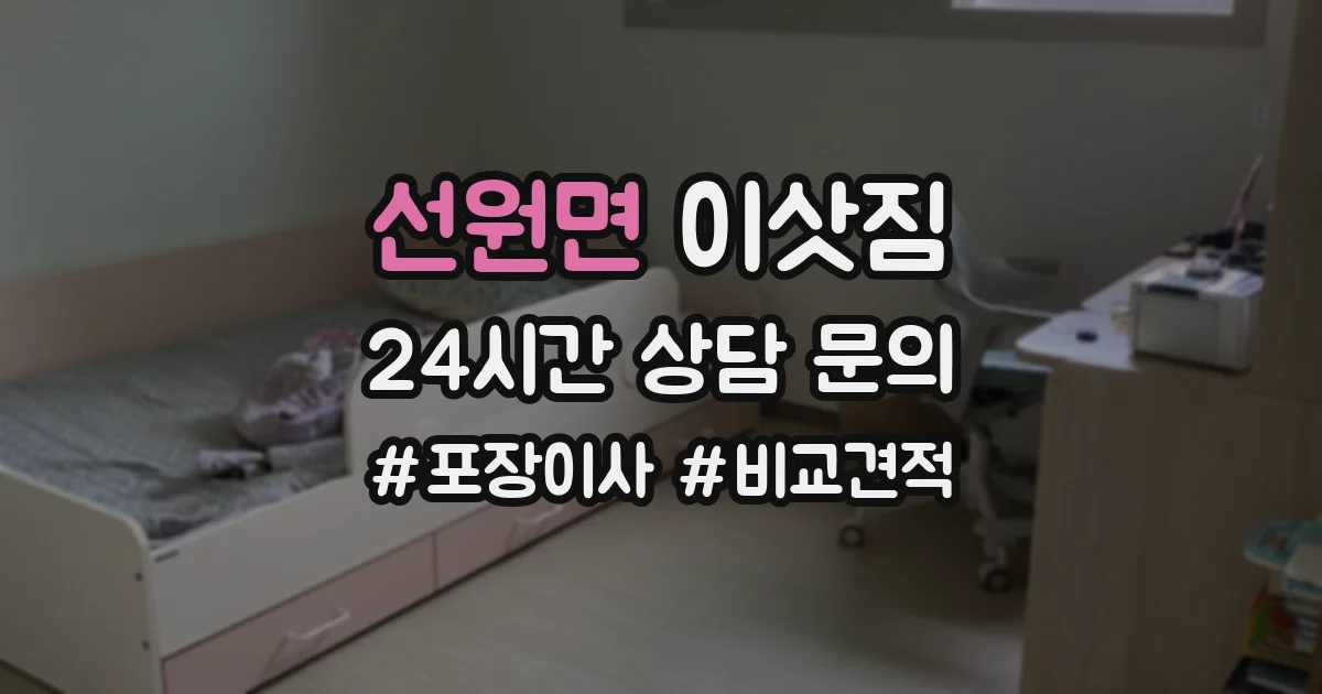 선원면 이삿짐