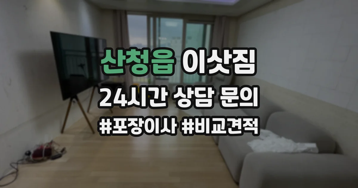 산청읍 이삿짐