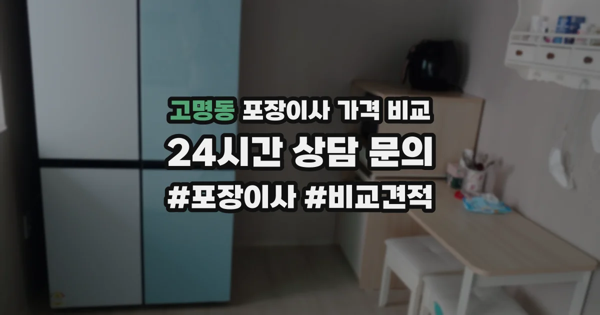고명동 포장이사 가격 비교