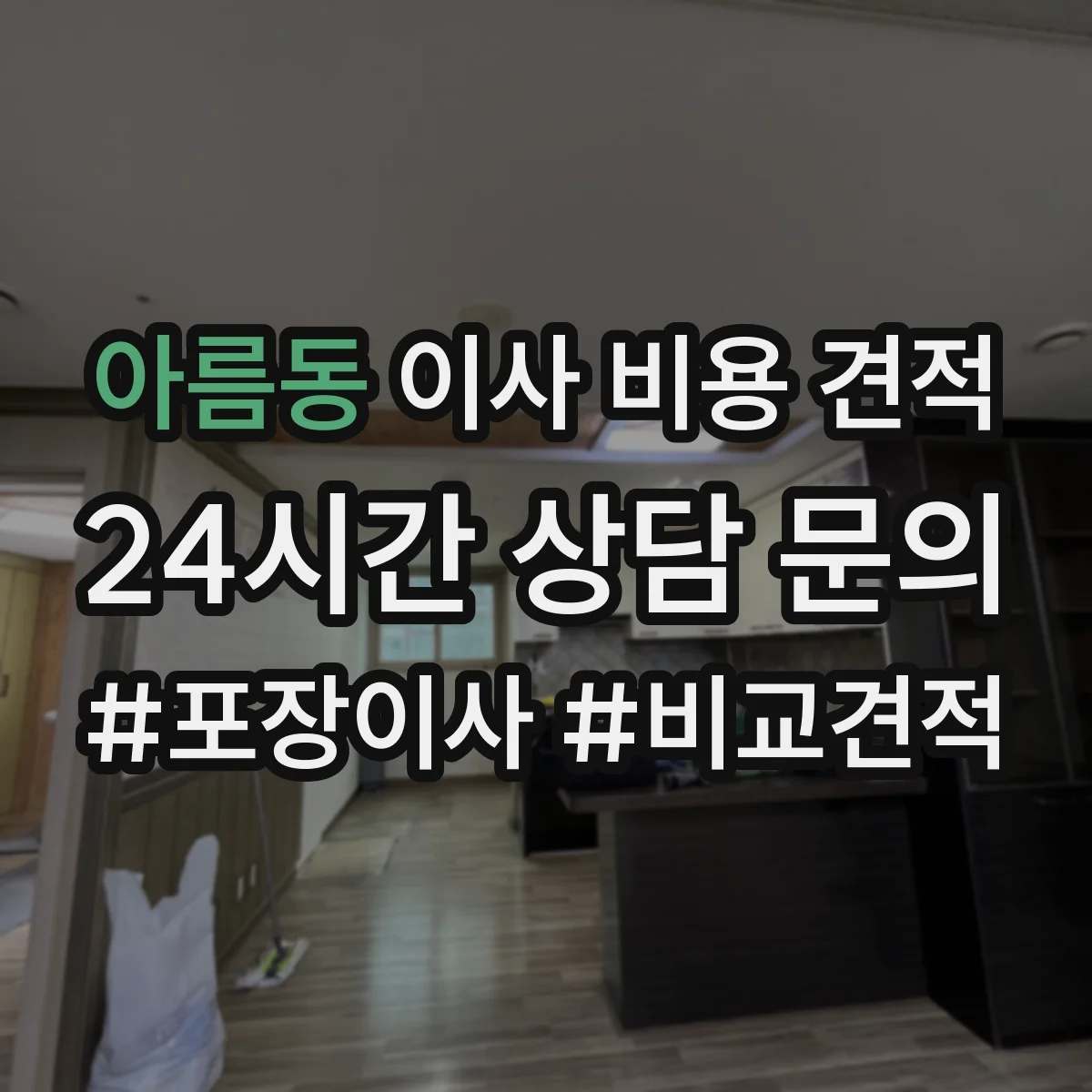 아름동 이사 비용 견적
