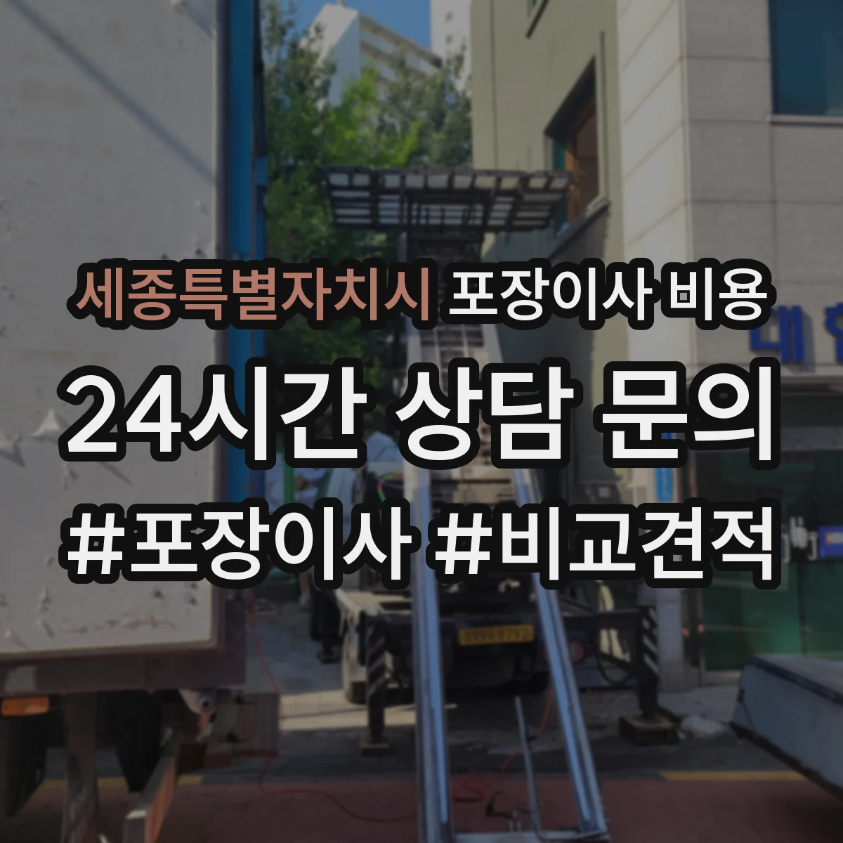 세종특별자치시 포장이사 비용