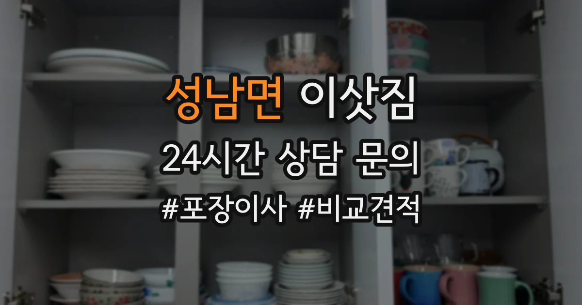 성남면 이삿짐