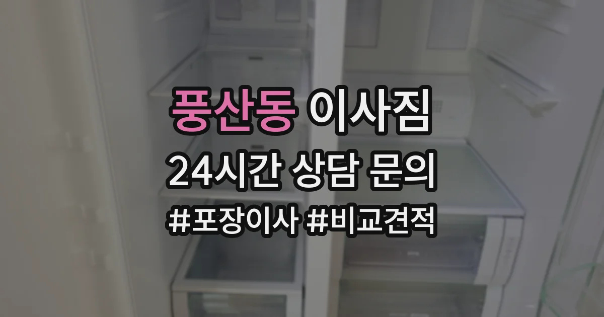 풍산동 이사짐