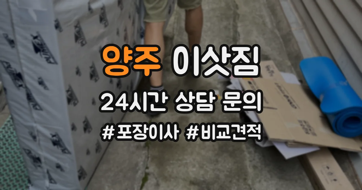 양주 이삿짐