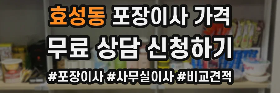 효성동 포장이사 가격