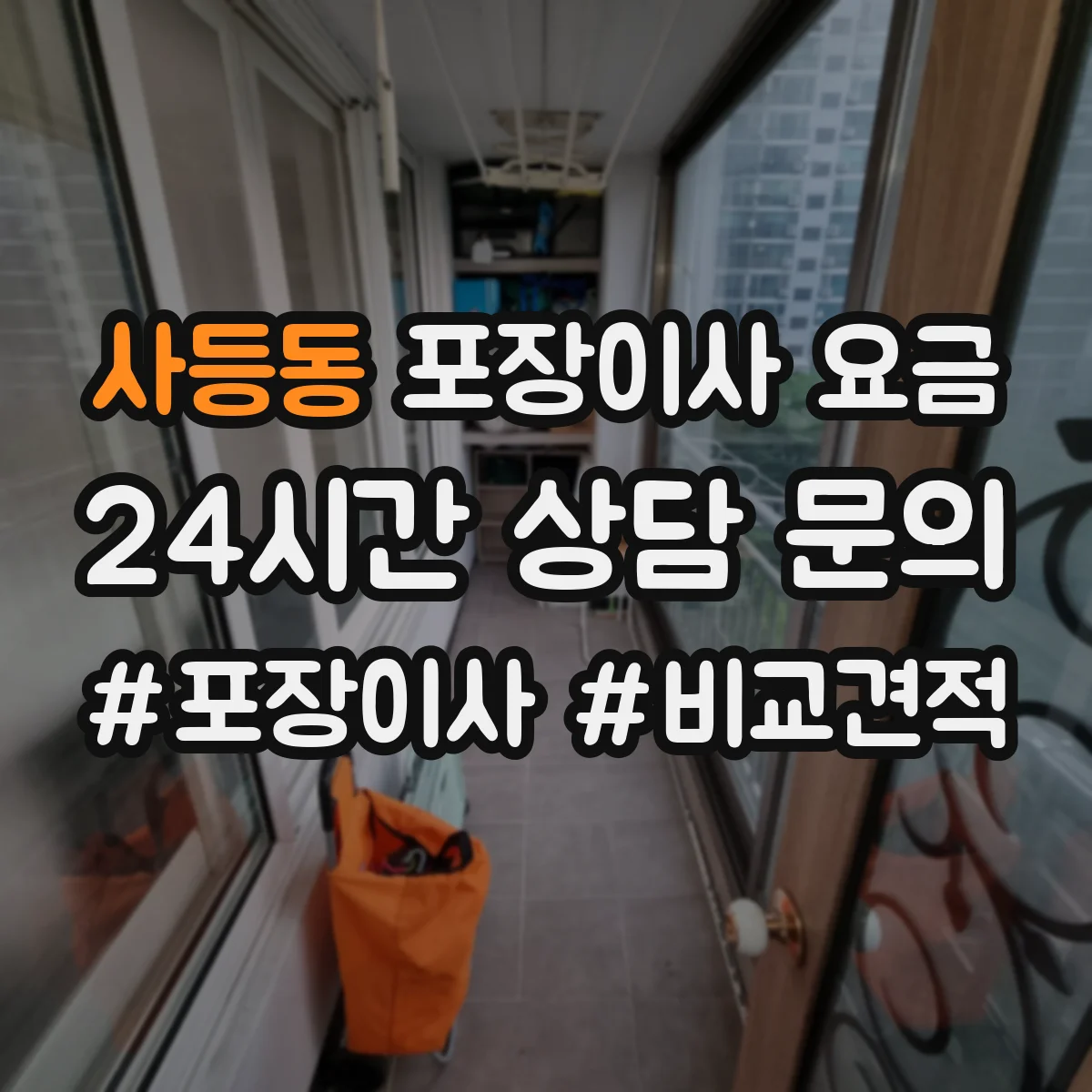사등동 포장이사 요금