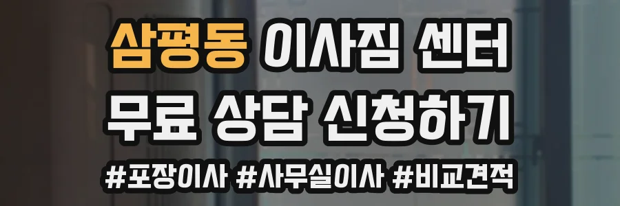 삼평동 이사짐 센터