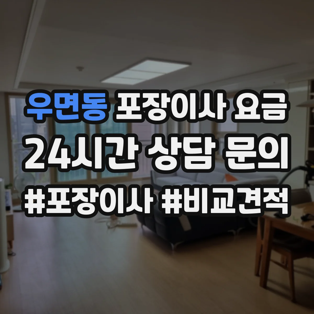 우면동 포장이사 요금