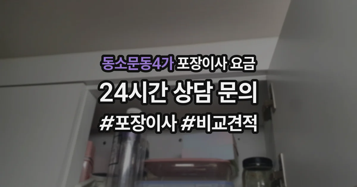 동소문동4가 포장이사 요금