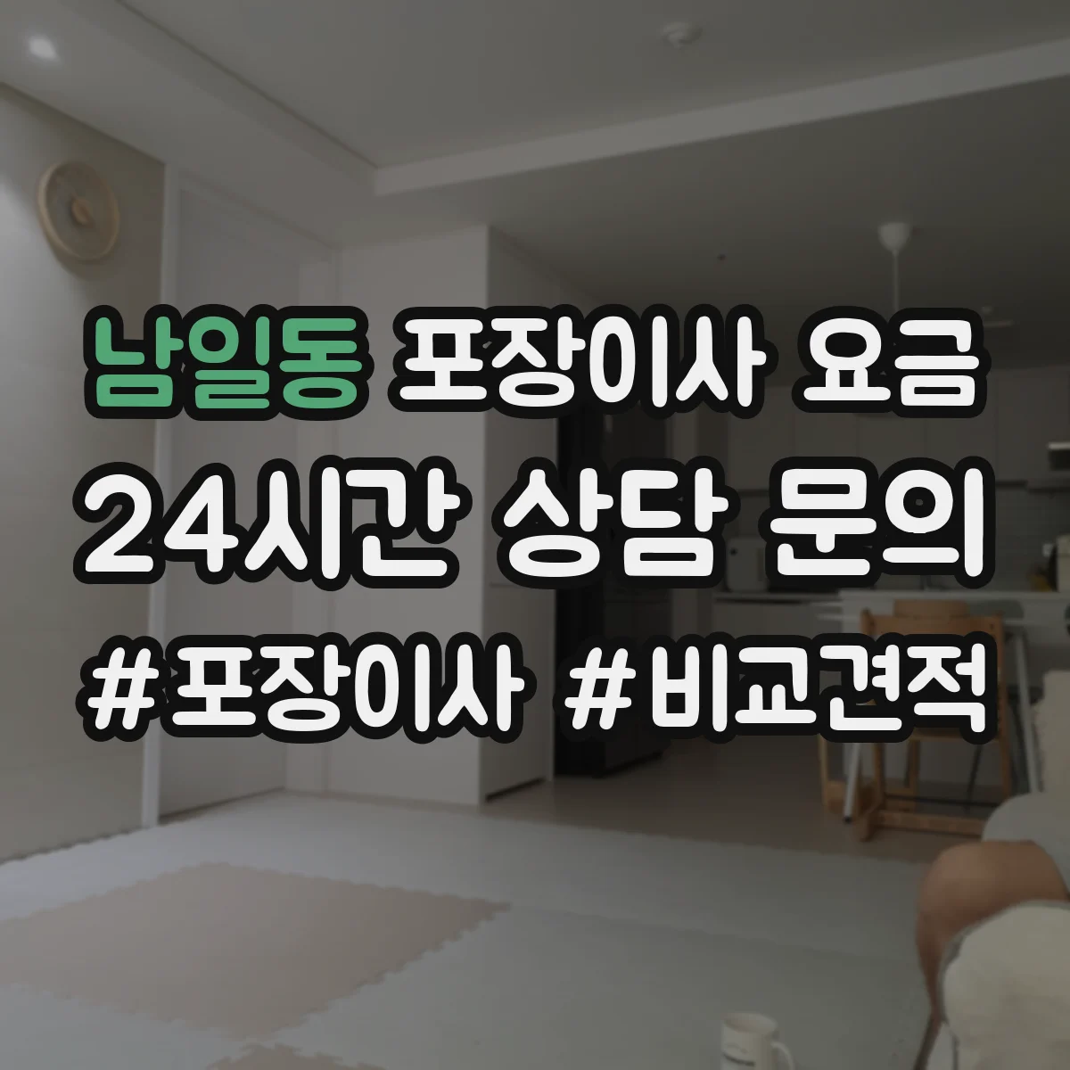 남일동 포장이사 요금