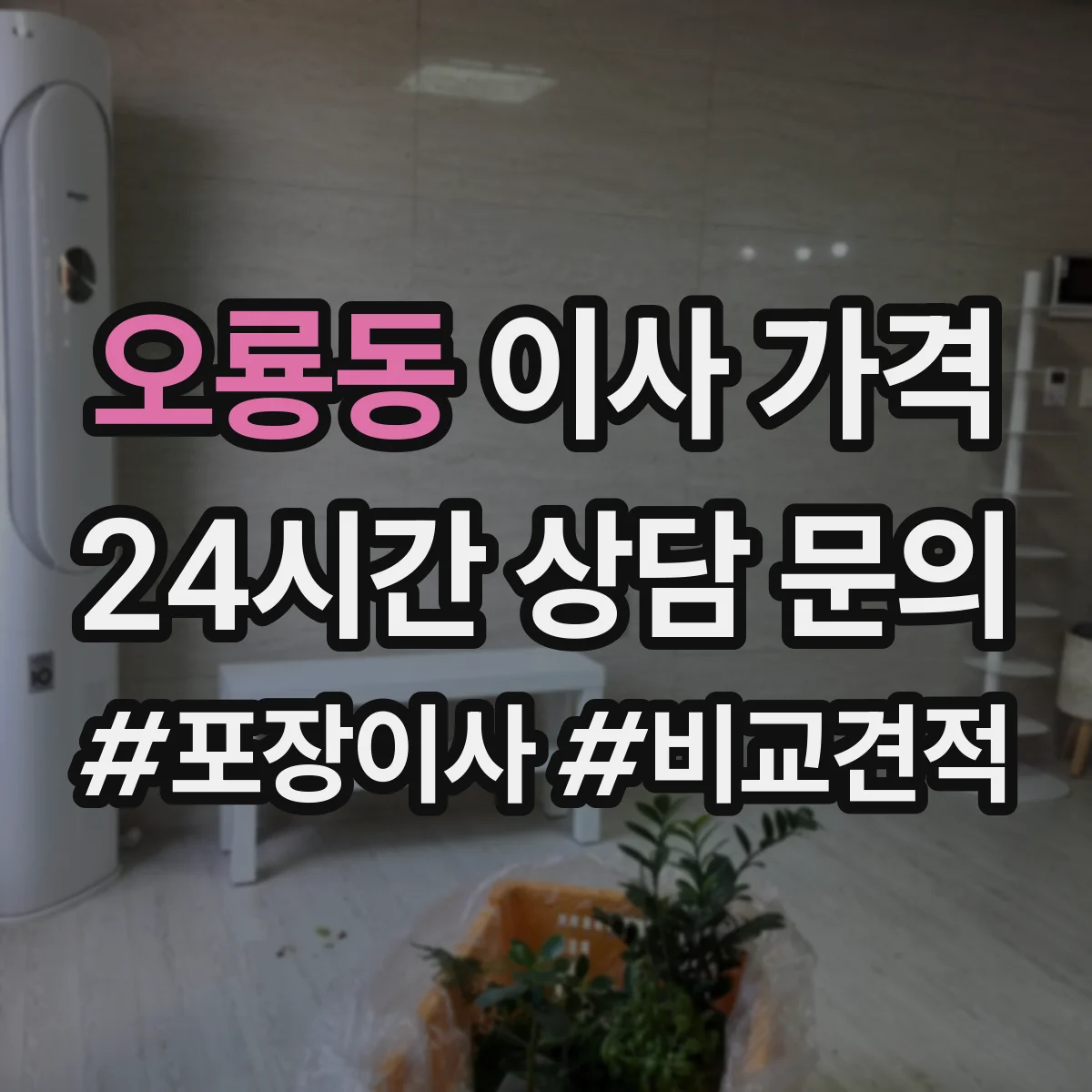 오룡동 이사 가격