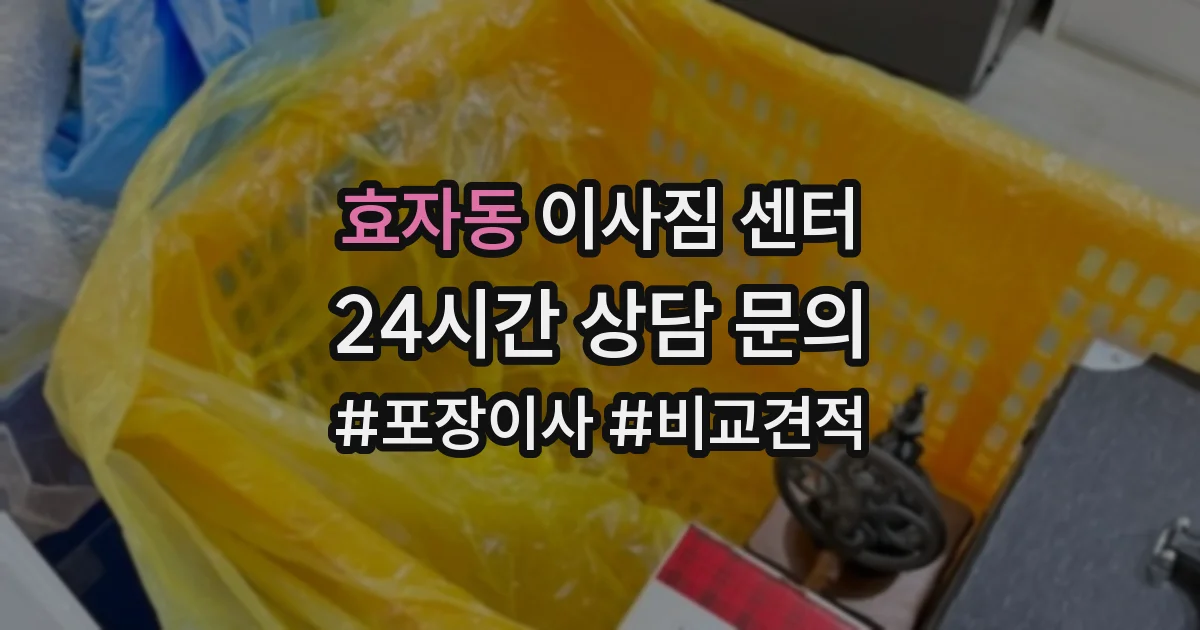 효자동 이사짐 센터