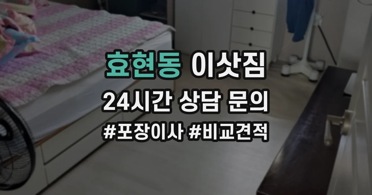 효현동 이삿짐