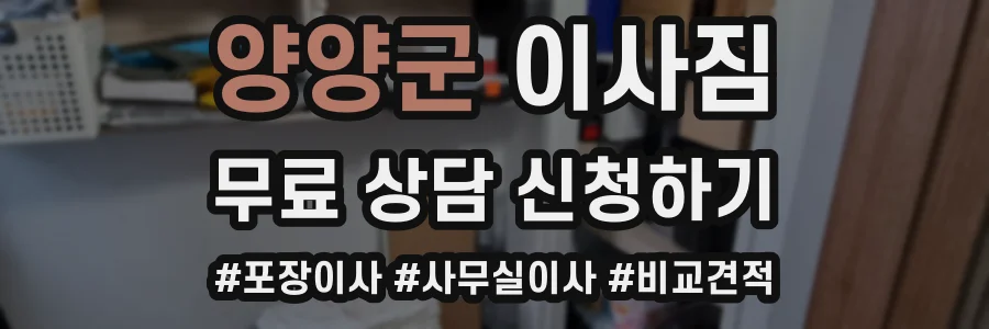 양양군 이사짐