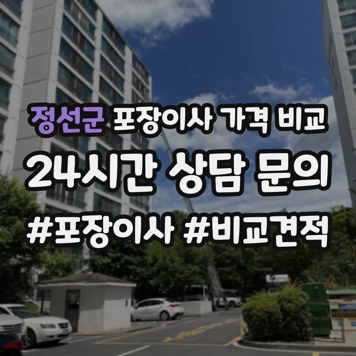 정선군 포장이사 가격 비교