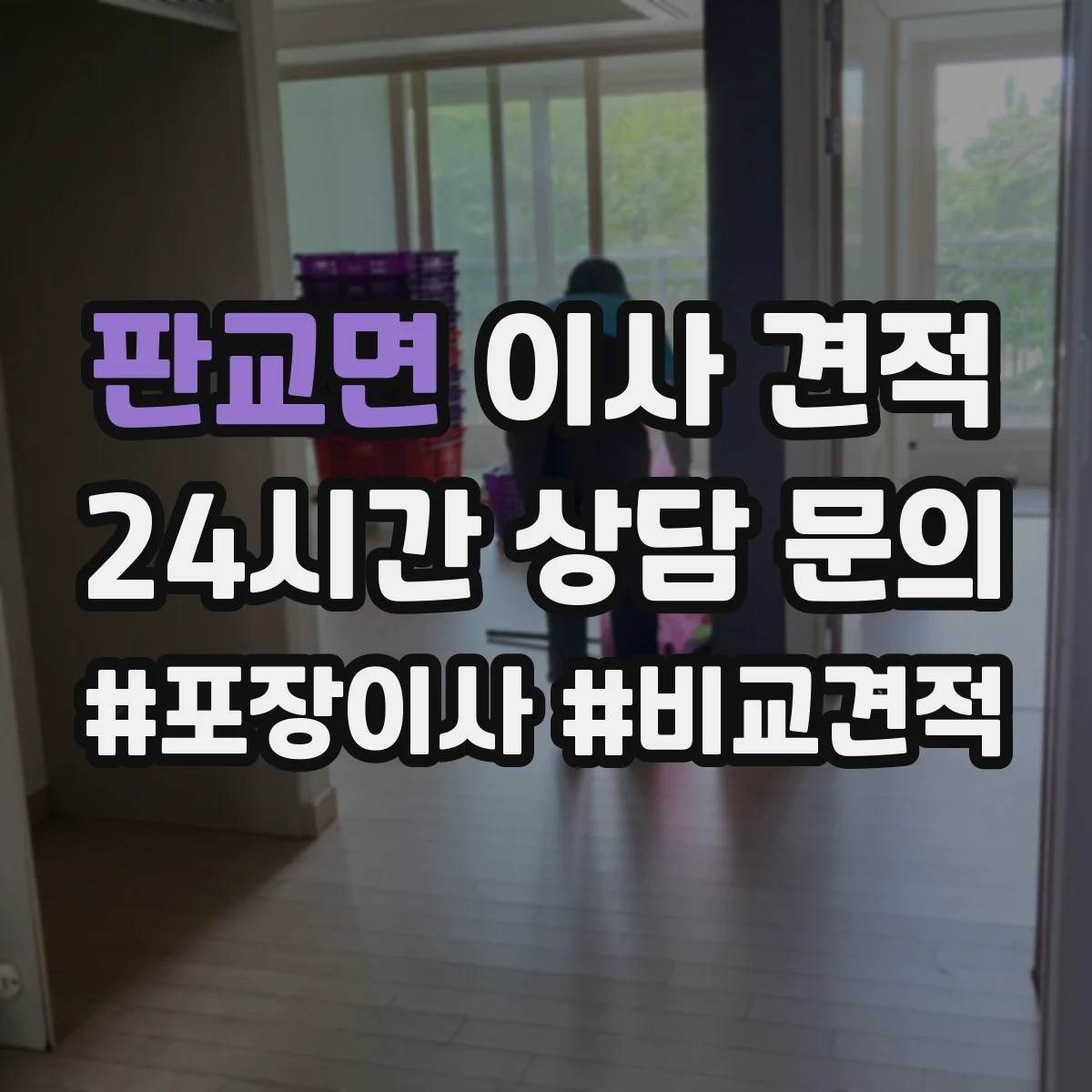 판교면 이사 견적