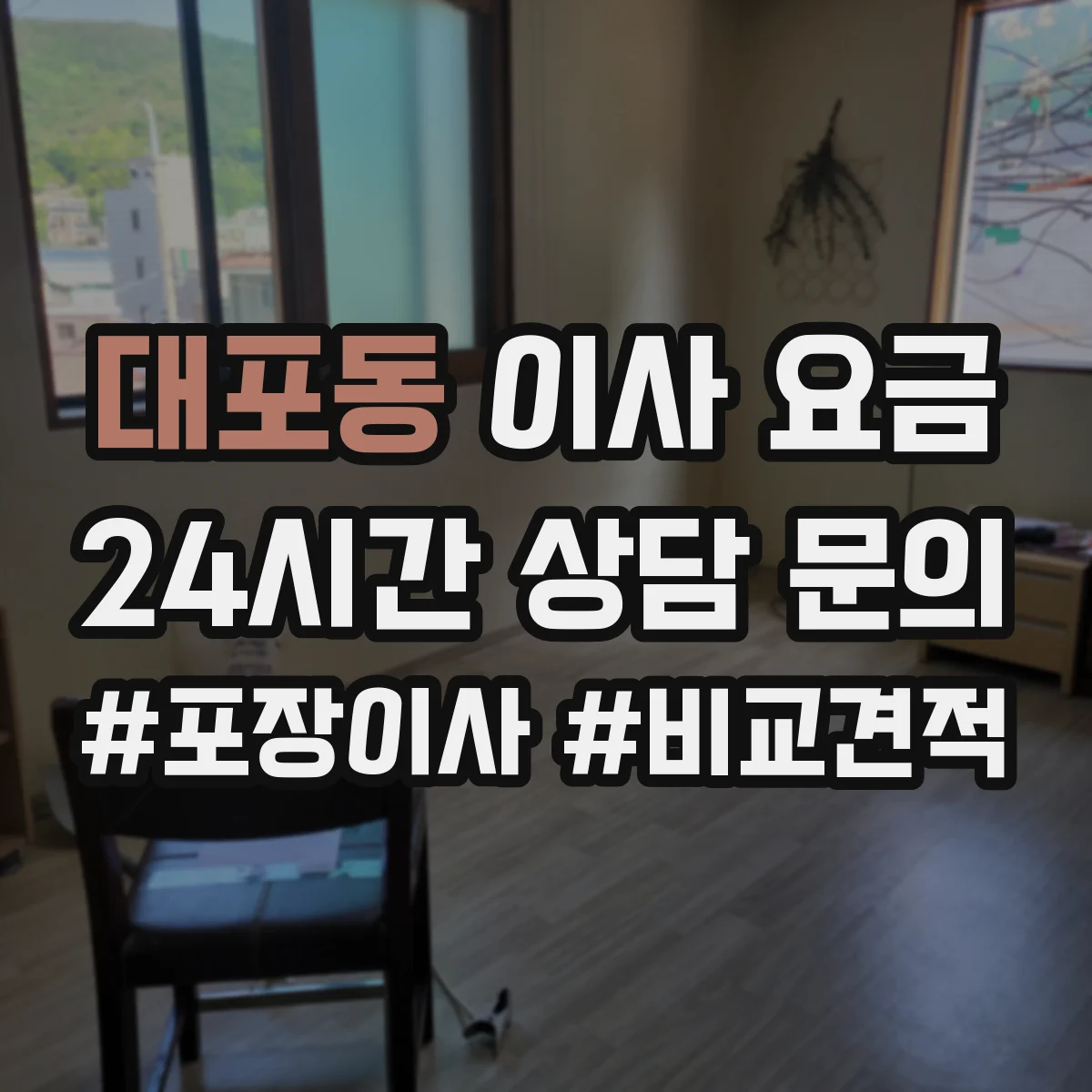 대포동 이사 요금