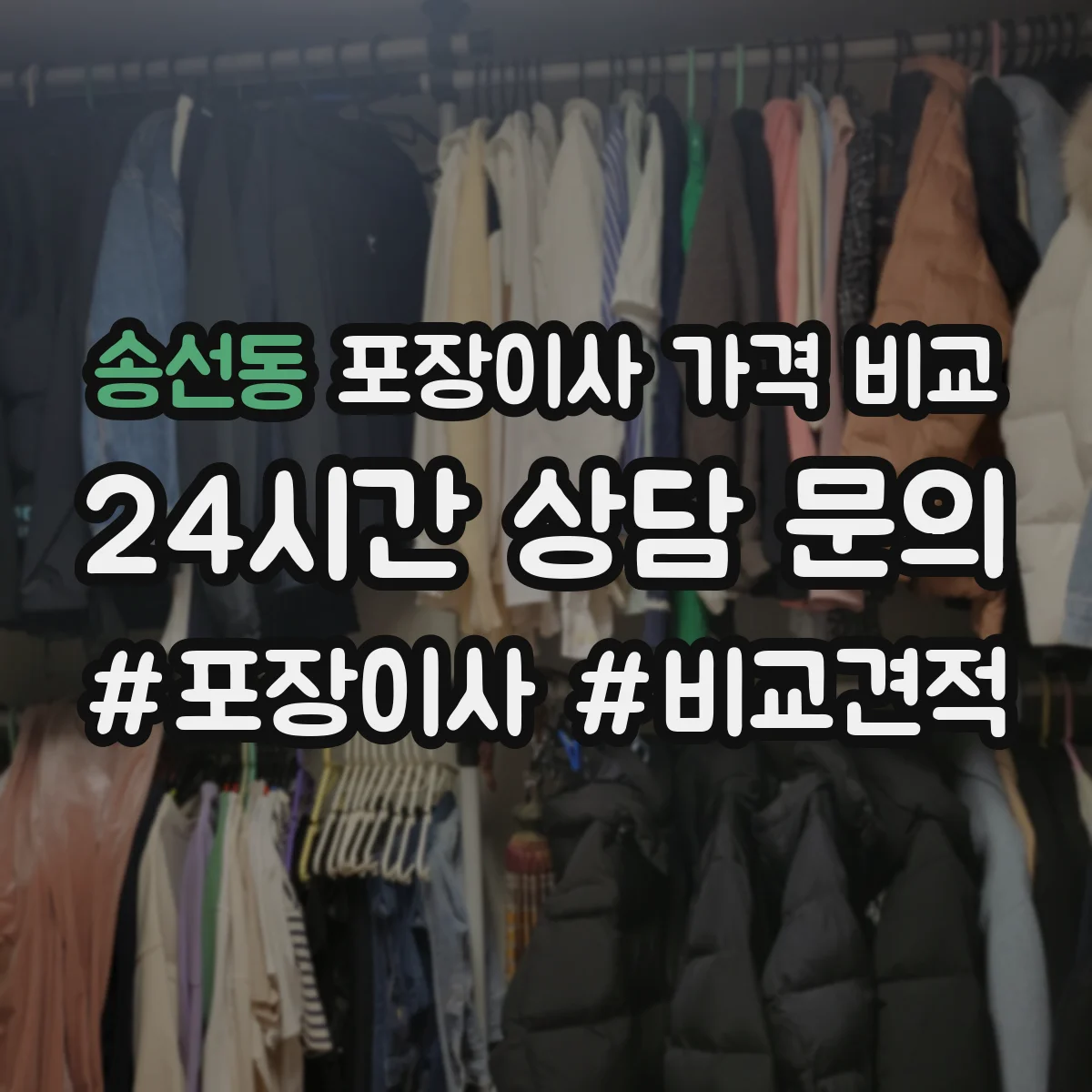 송선동 포장이사 가격 비교