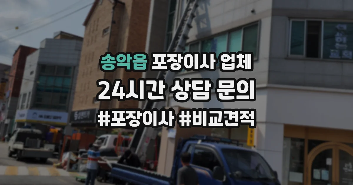 송악읍 포장이사 업체