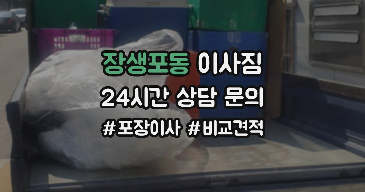 장생포동 이사짐