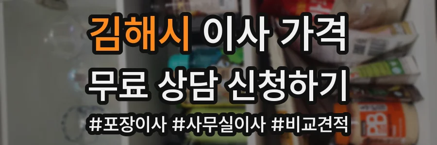 김해시 이사 가격