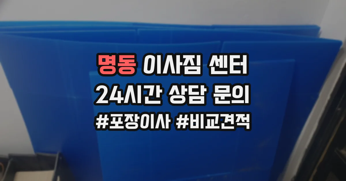 명동 이사짐 센터