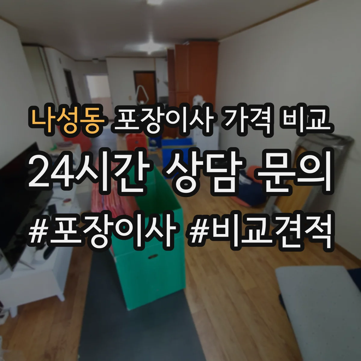 나성동 포장이사 가격 비교