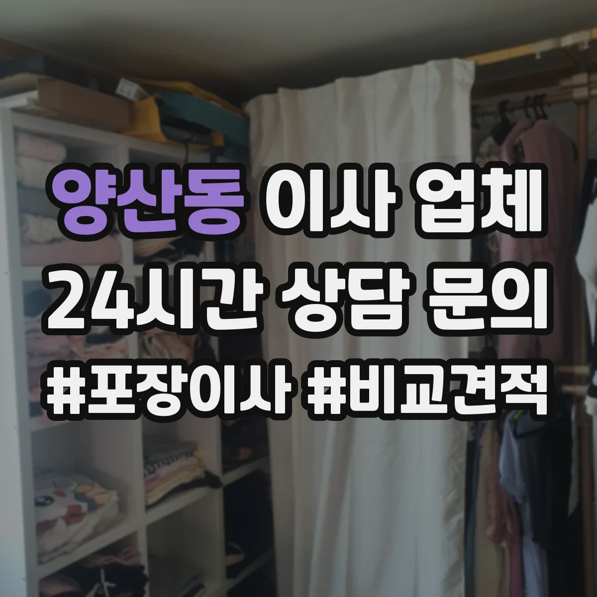 양산동 이사 업체