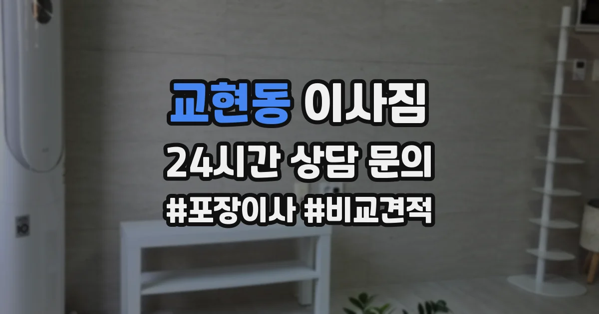 교현동 이사짐