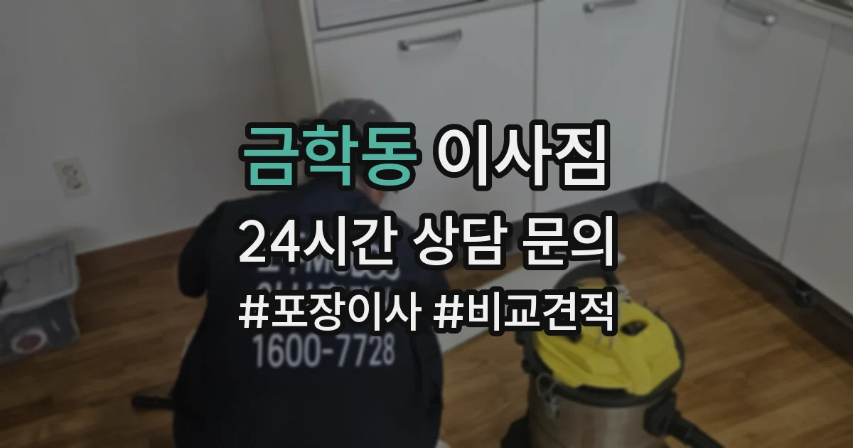 금학동 이사짐