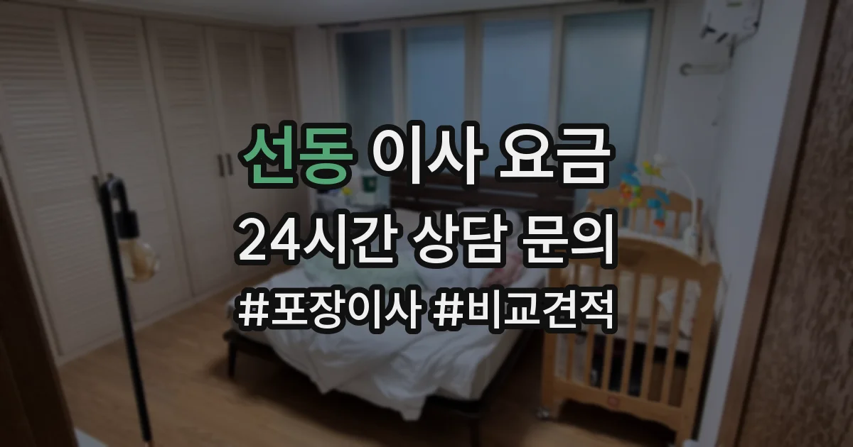 선동 이사 요금