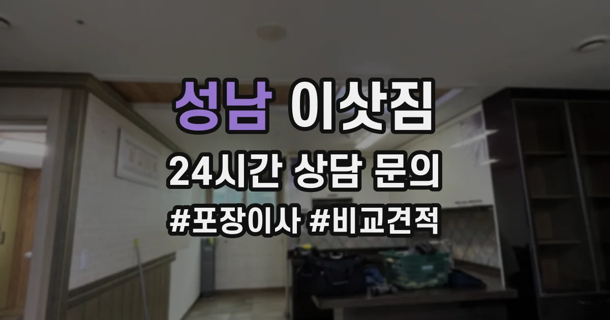 성남 이삿짐