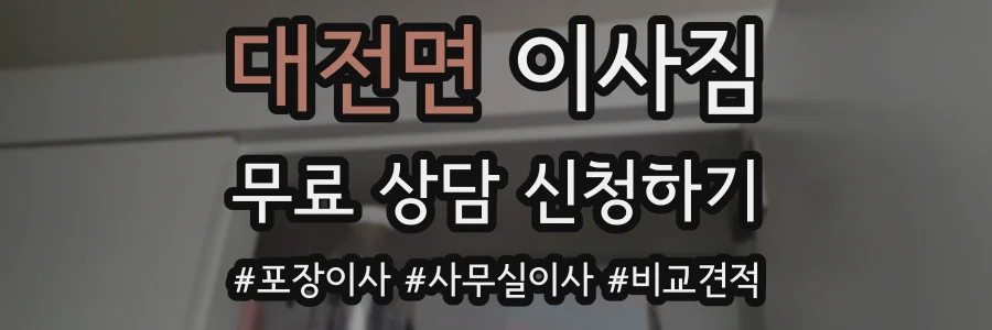 대전면 이사짐