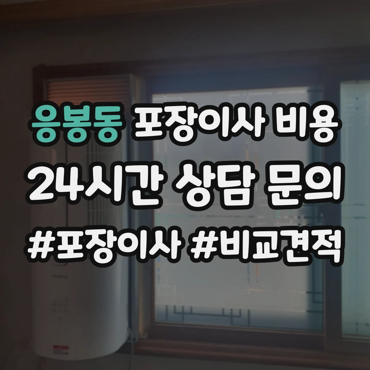 응봉동 포장이사 비용