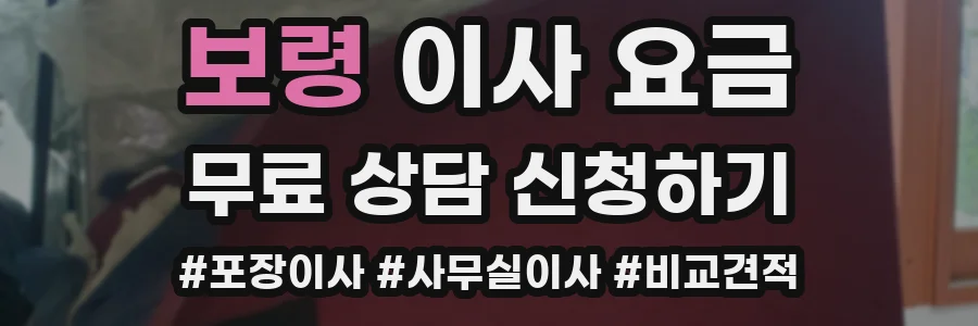 보령 이사 요금