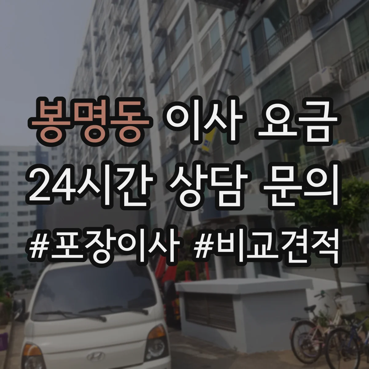 봉명동 이사 요금