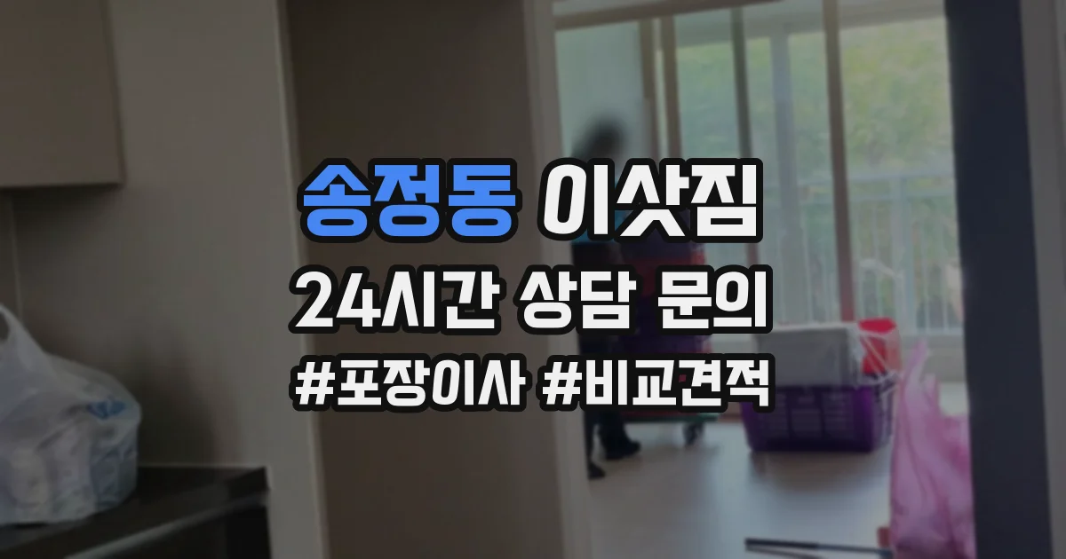 송정동 이삿짐