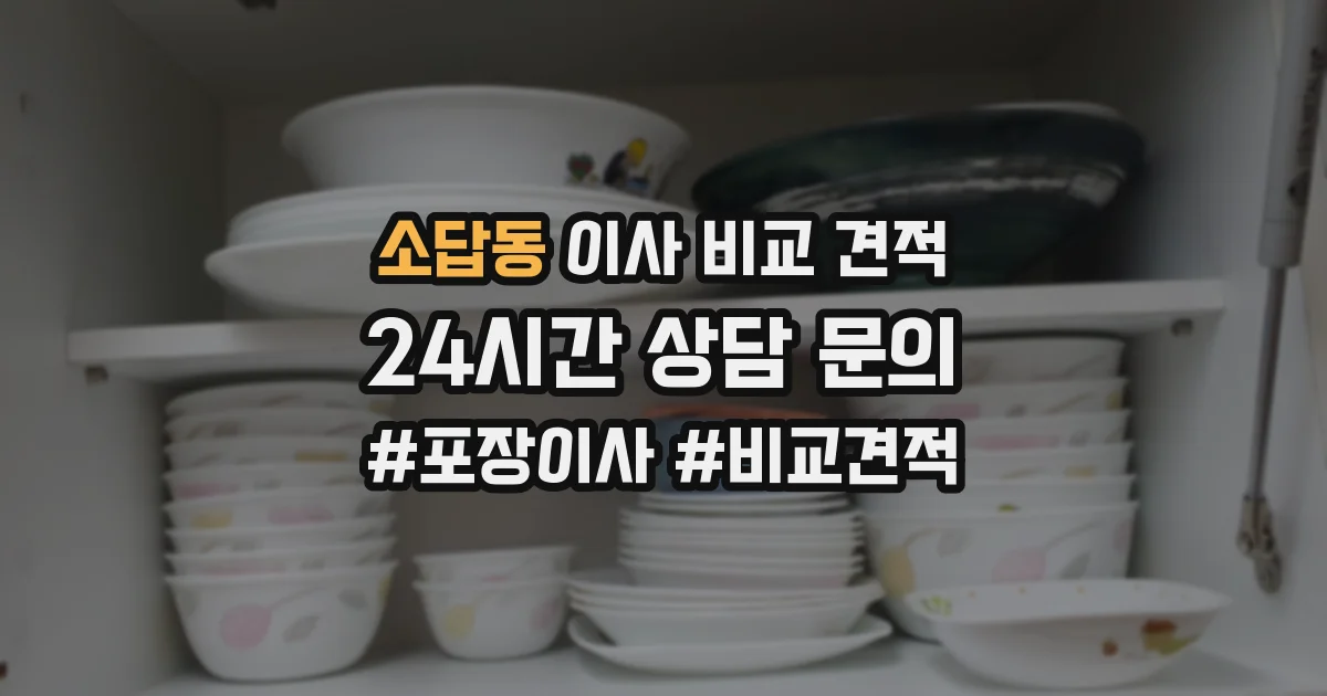 소답동 이사 비교 견적