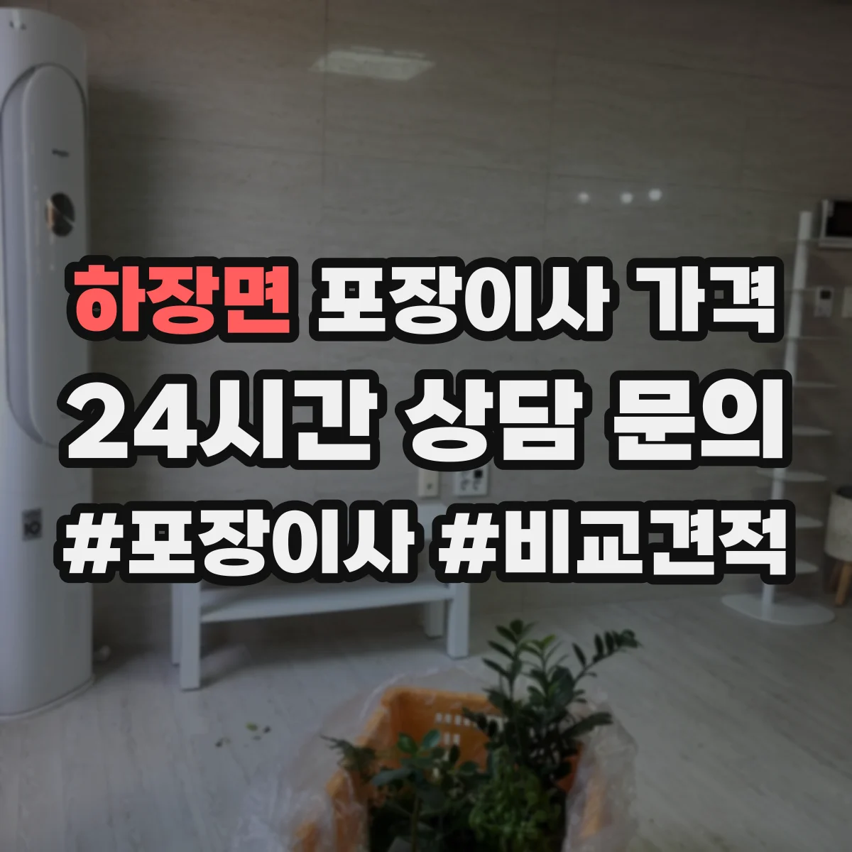 하장면 포장이사 가격