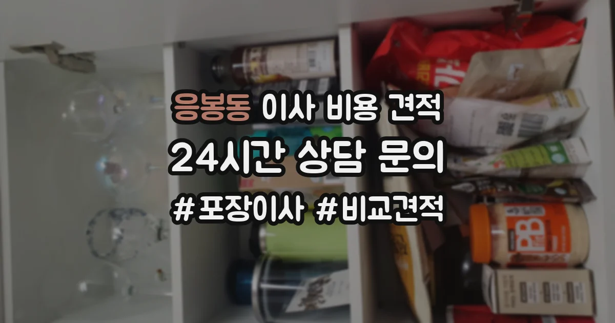 응봉동 이사 비용 견적