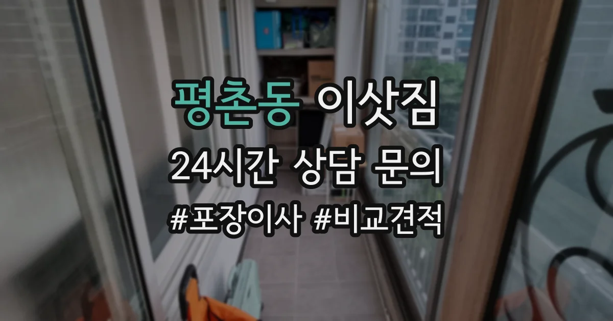 평촌동 이삿짐