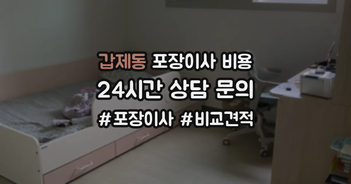갑제동 포장이사 비용