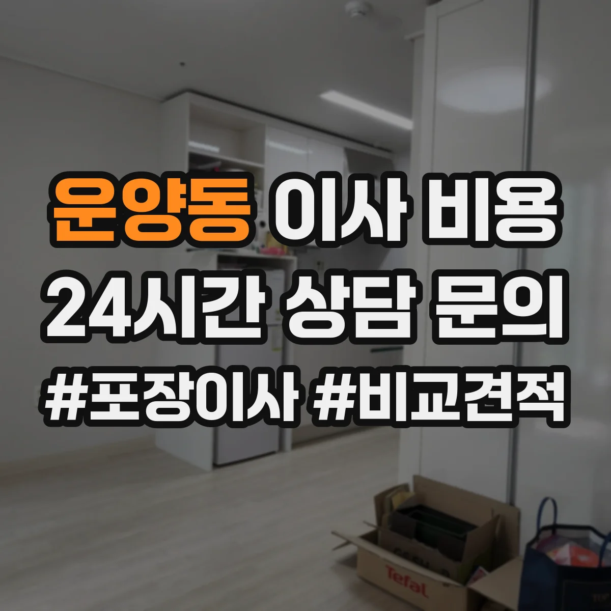운양동 이사 비용