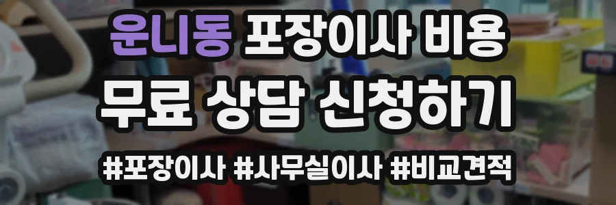 운니동 포장이사 비용