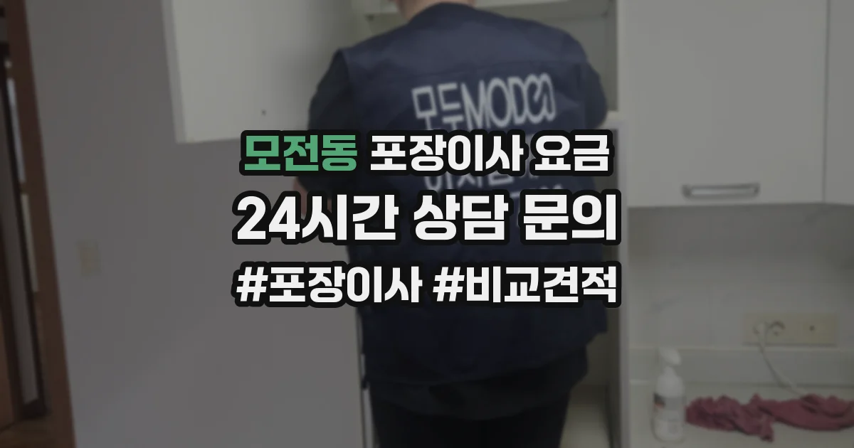 모전동 포장이사 요금