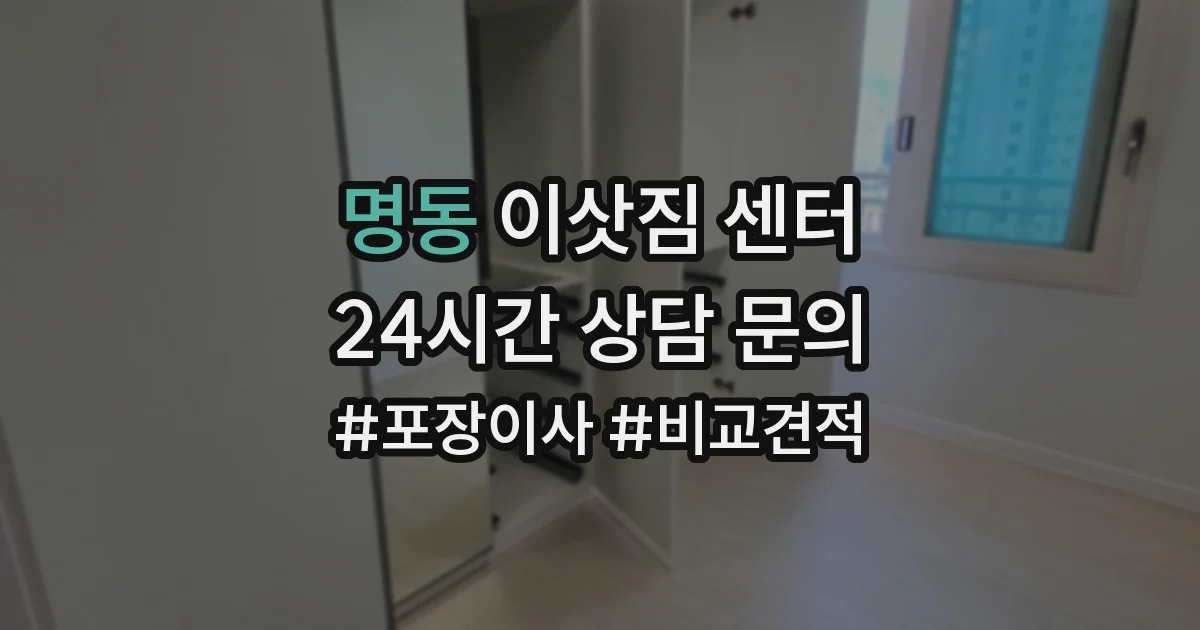 명동 이삿짐 센터