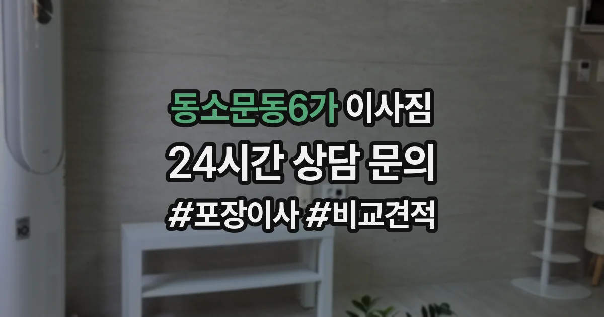 동소문동6가 이사짐