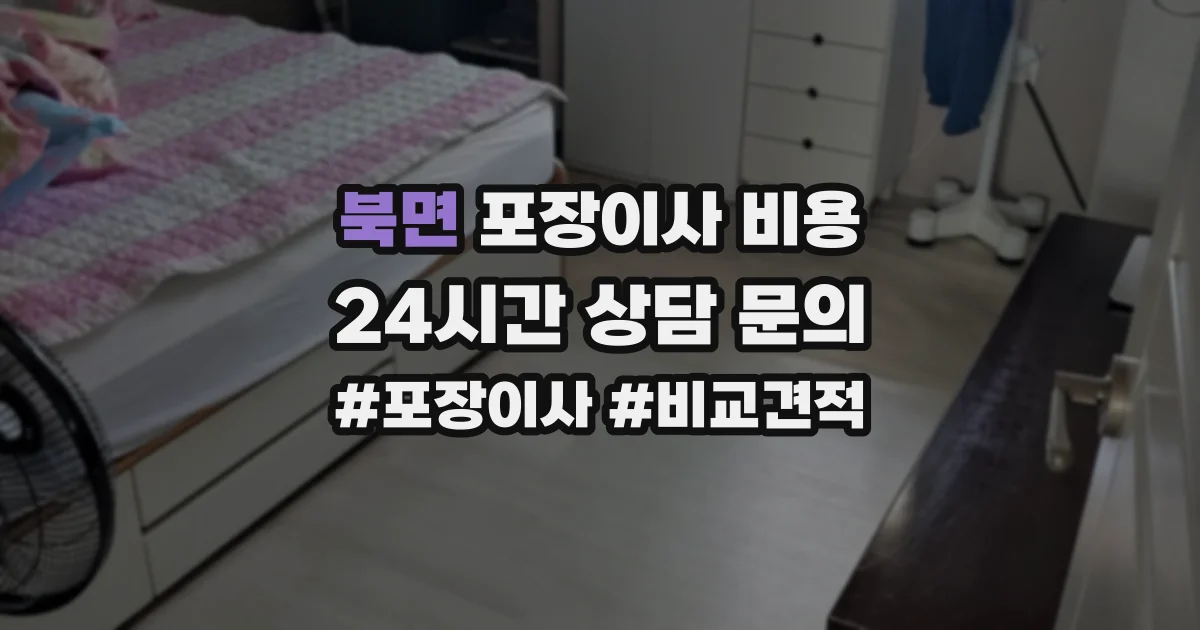 북면 포장이사 비용