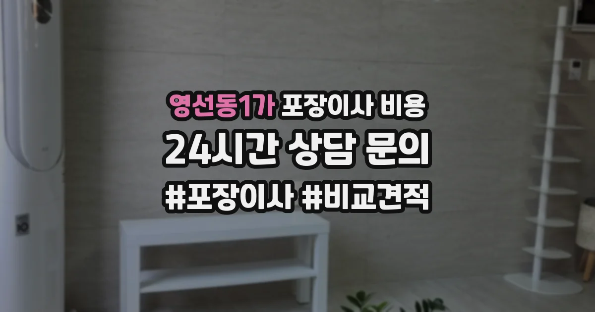 영선동1가 포장이사 비용
